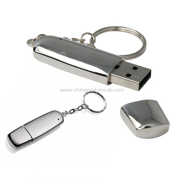 Metal usb flash-asema, kaiverrettu logo