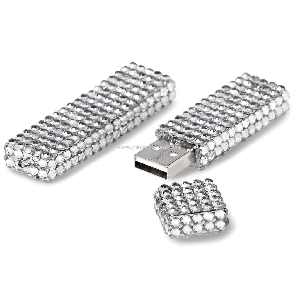 Bling bling usb diskett med tsjekkisk stein