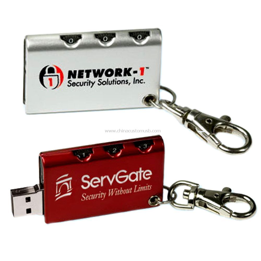 Metal Secure Code Padlock usb disk