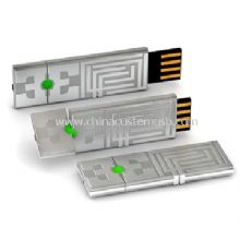 Metal usb stick with labyrinth embossed logo images