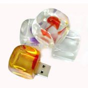 Transparent cube usb disk images