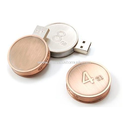 Metal coin usb disk