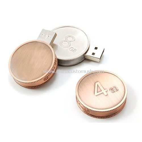Металлическая монета usb диск