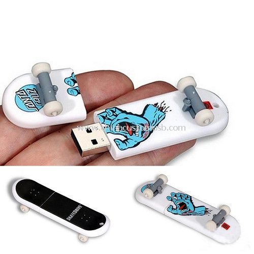 PVC skateboard usb flash disku