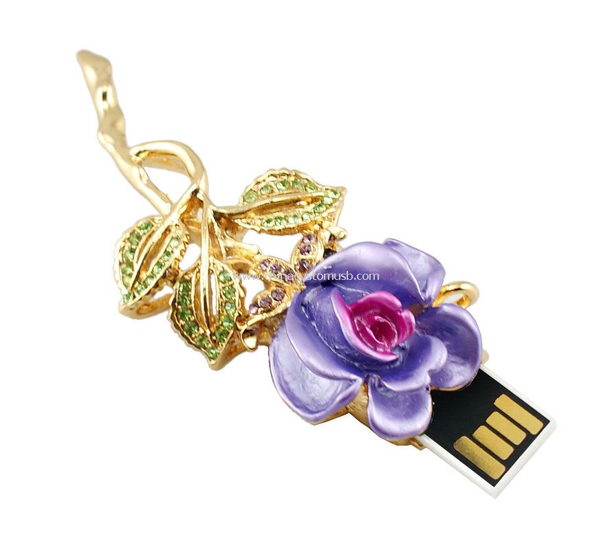 Blomst smykker USB glimtet kjøre