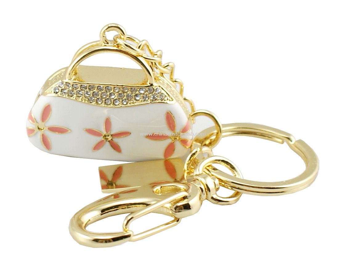 کیسه شکل طلا و جواهر درایو فلش USB
