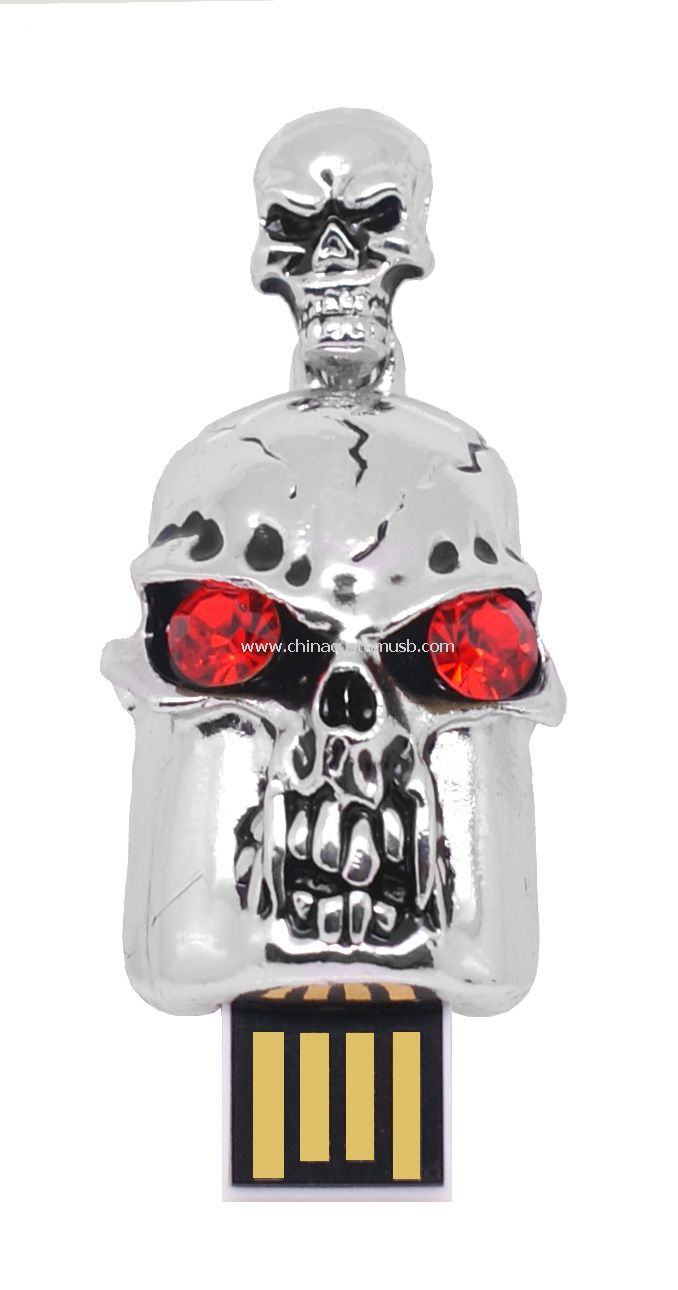 Diabo forma joias USB Flash Drive com Laser logotipo da gravura