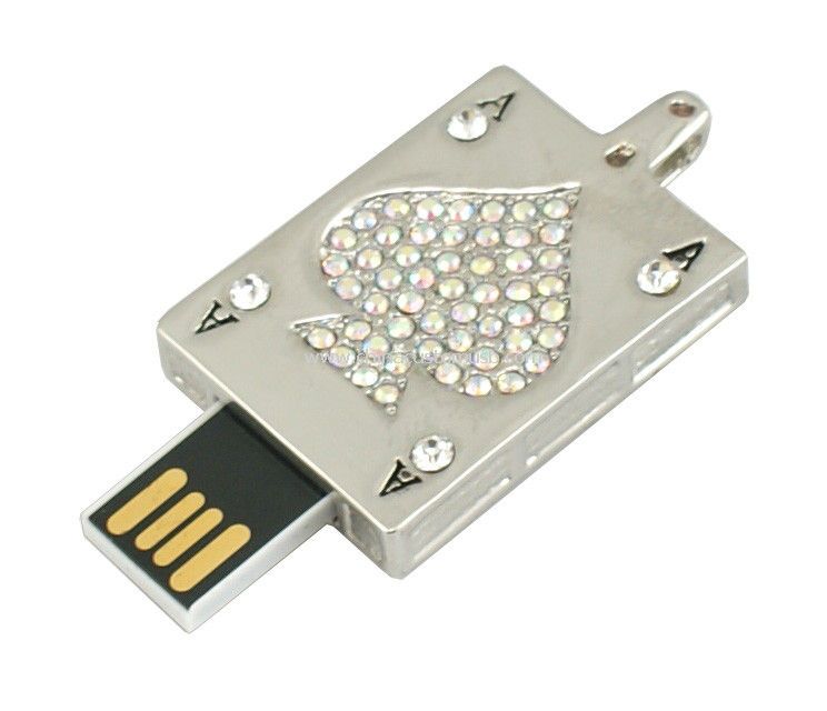 Poker şekil elmas USB birden parlamak götürmek