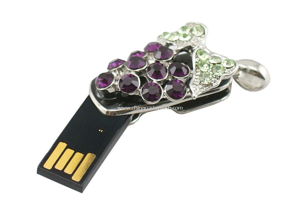 Diamante de uvas forma memoria USB