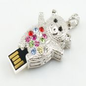 Bear Shape Jewelry USB Flash Drive Stick images