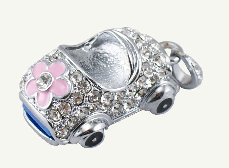 Silver Car Shape Jewelry USB Flash Drive