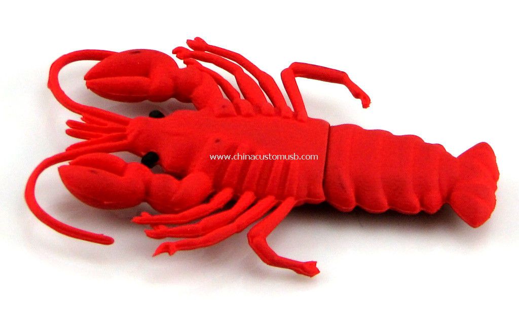 Merah Lobster disesuaikan USB Thumb drive