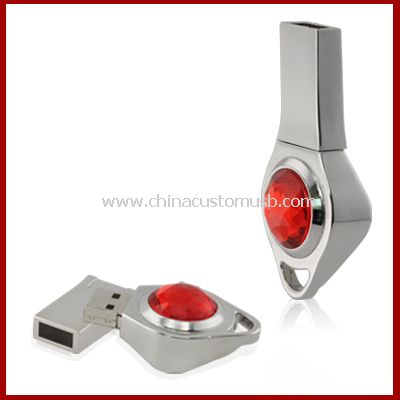 Металл USB флэш-накопитель с бриллиантом