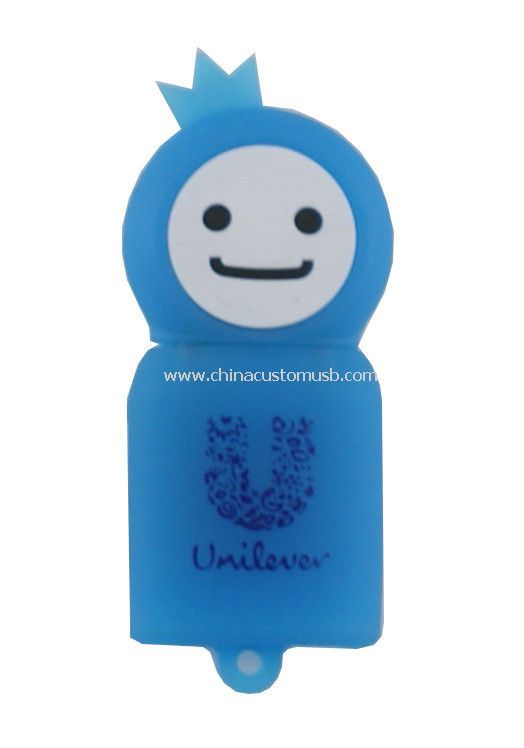 Azul en forma de disco de destello del USB Mini