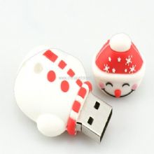Customized White Snowman USB Flash Drive images