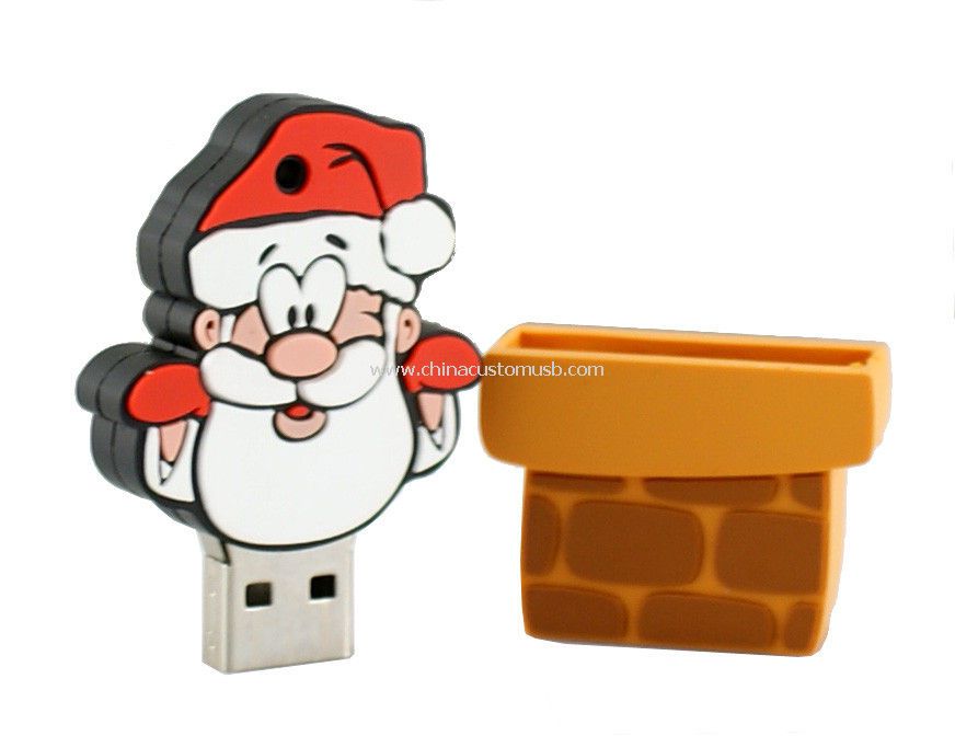 Tilpassede Santa Claus USB Opblussen Drive