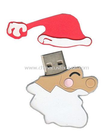 Santa Claus Shape Customized USB Flash Drive With Password Protection