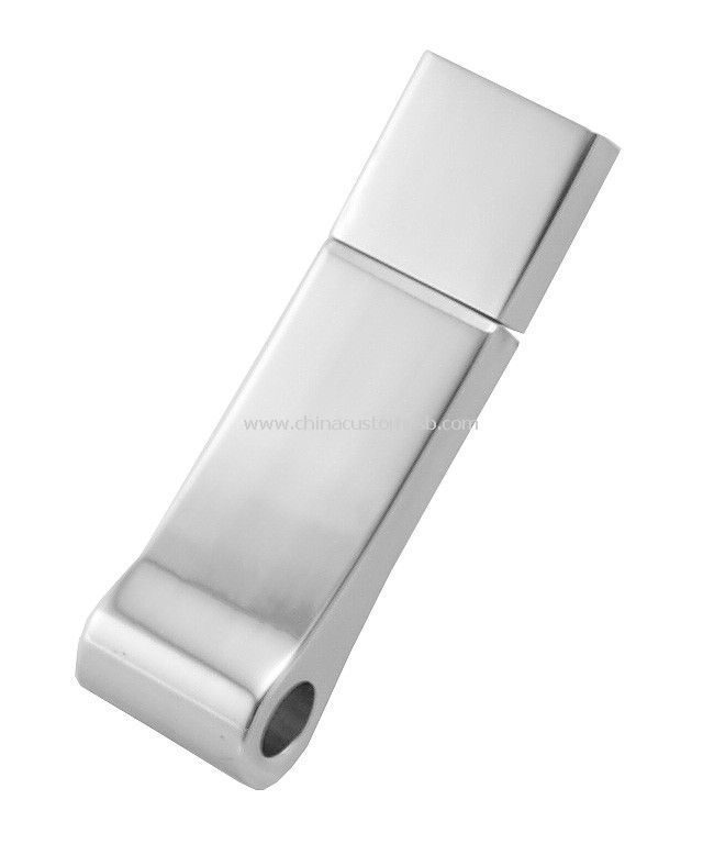 Metallic USB Flash Drive With Space Partition