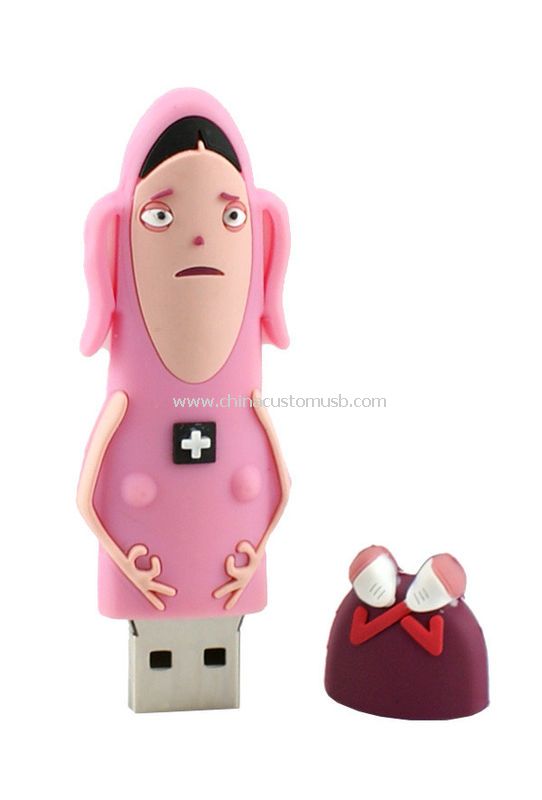 Pink menneskelige figur USB 2.0 Stick