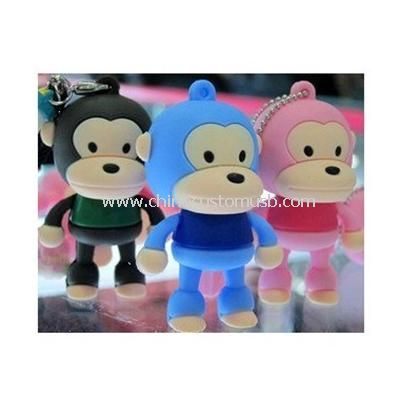 lovely monkey pvc usb flash memory