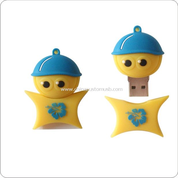 Disco do USB dos desenhos animados do PVC
