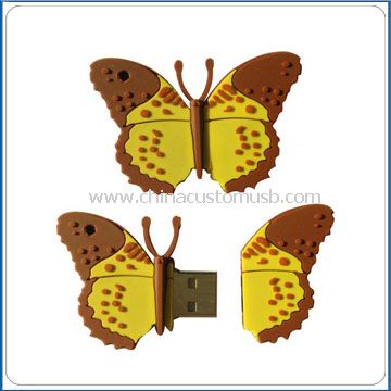 Disco USB de PVC mariposa