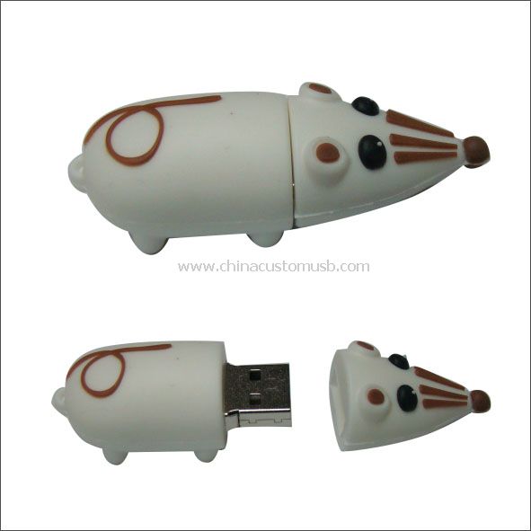 PVC musen form usb flash dirve