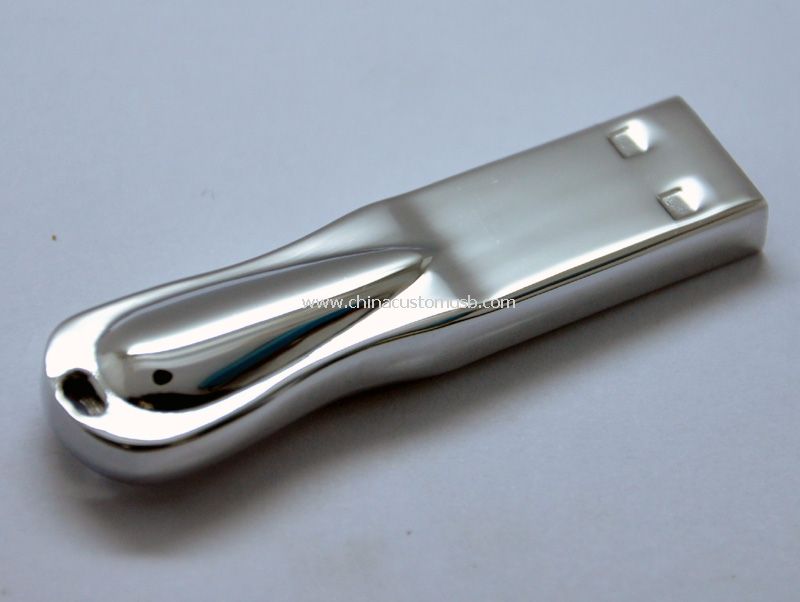 Metal USB birden parlamak yuvarlak yüzey