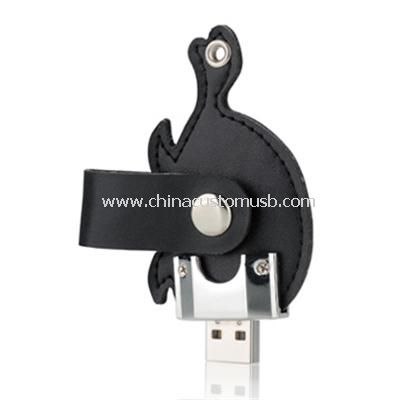 Palillo del USB del cuero