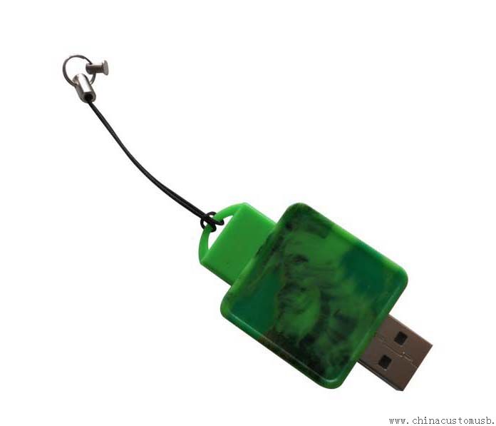 16GB USB plástico con cordón