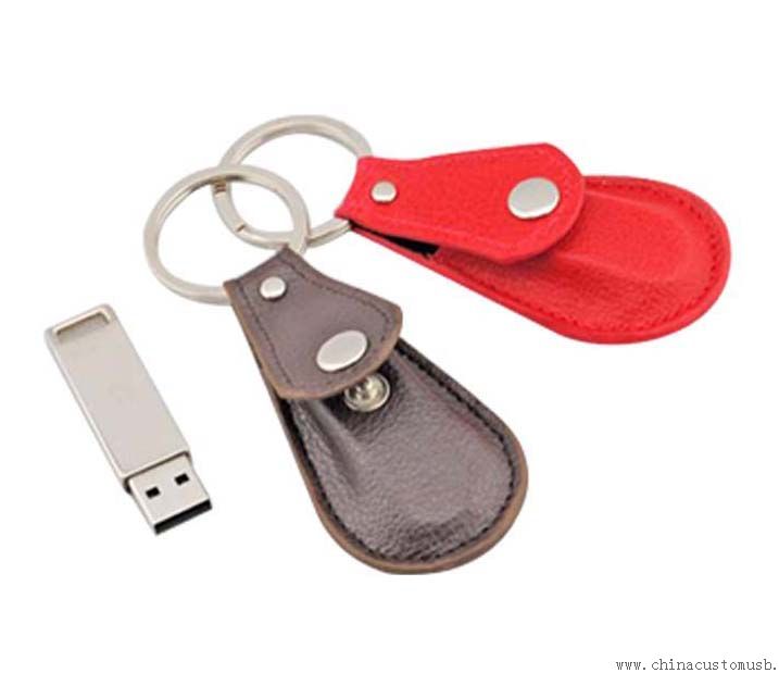 Keychain Leather USB Flash Drive 8GB