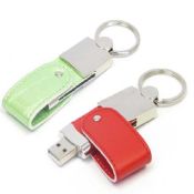 Läder nyckelring USB Flash-enhet images