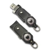 Leather USB Flash Drive with Compass images