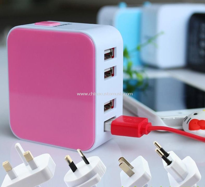 4 USB universal travel charger