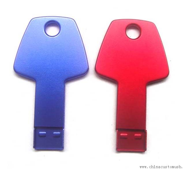 Alüminyum anahtar şekil USB birden parlamak yuvarlak yüzey