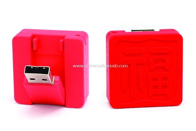Bentuk kubus PVC USB Flash Drive