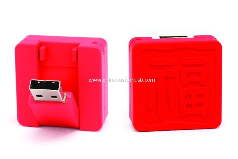 Forme de PVC Cube USB Flash Drive