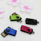 Metallo girevole OTG USB Flash Disk images