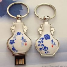 Porcelana chinesa estilo disco Flash USB com chaveiro images