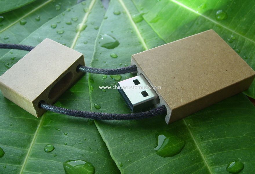 clé USB cordon papier
