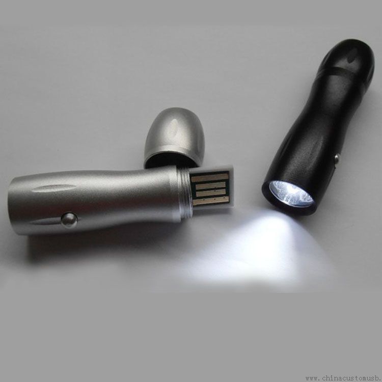 USB villanás korong-val elemlámpa 16GB