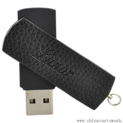 Leather Swivel USB Flash Disk