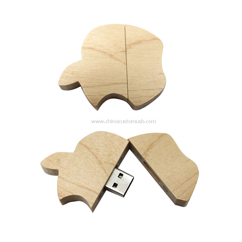 Ahşap USB yuvarlak yüzey