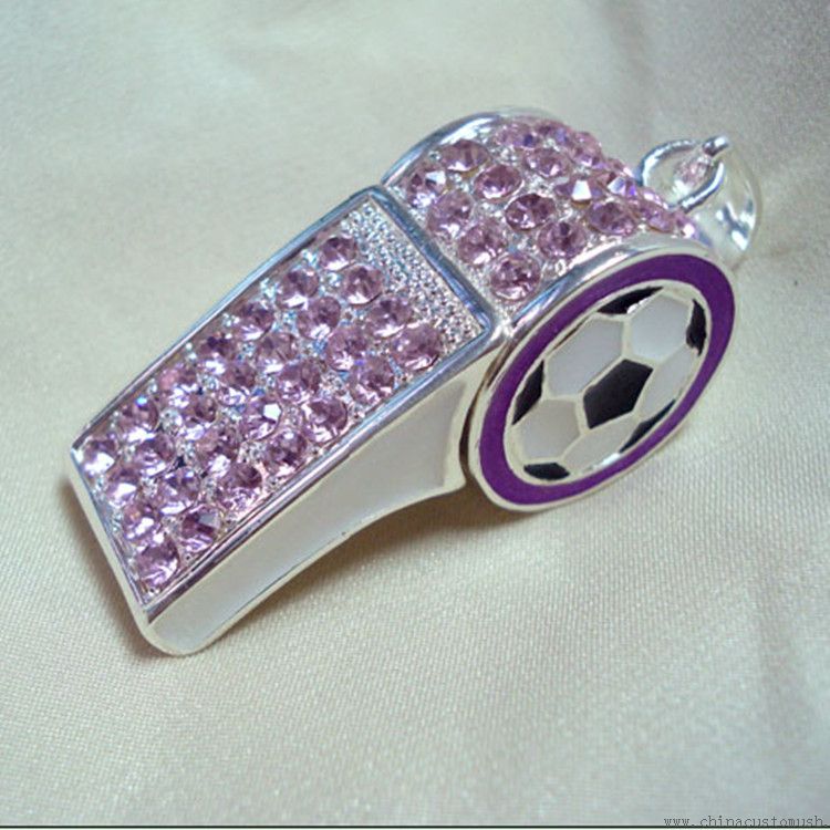 Diamond Whistle Shape Football USB Flash Drive