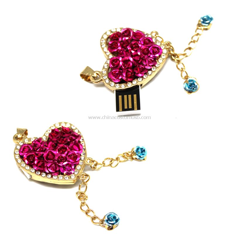 Diamond heart shape USB Disk