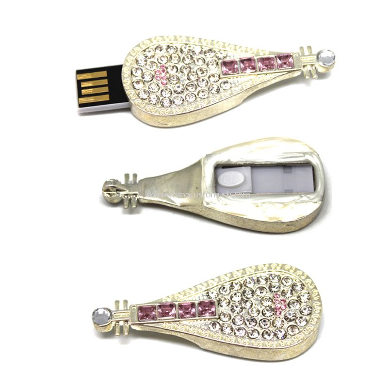 Elmas USB birden parlamak yuvarlak yüzey