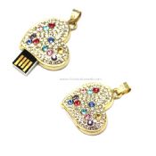 Jewelry heart shape USB Disk images