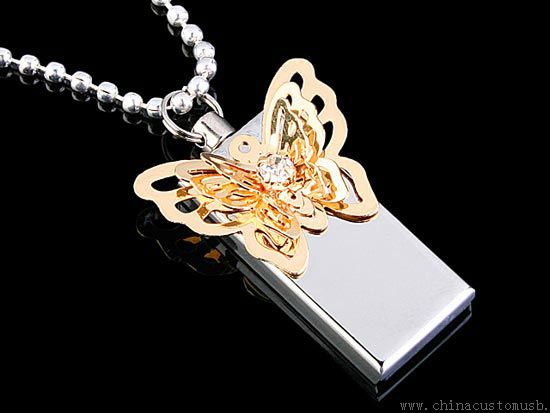 Borboleta de metal USB Flash Disk