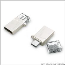 8 GB OTG USB Flash Disk smartphone için metal images