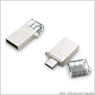 Metalli 8 GB OTG USB hujaus kehrä ajaksi smartphone